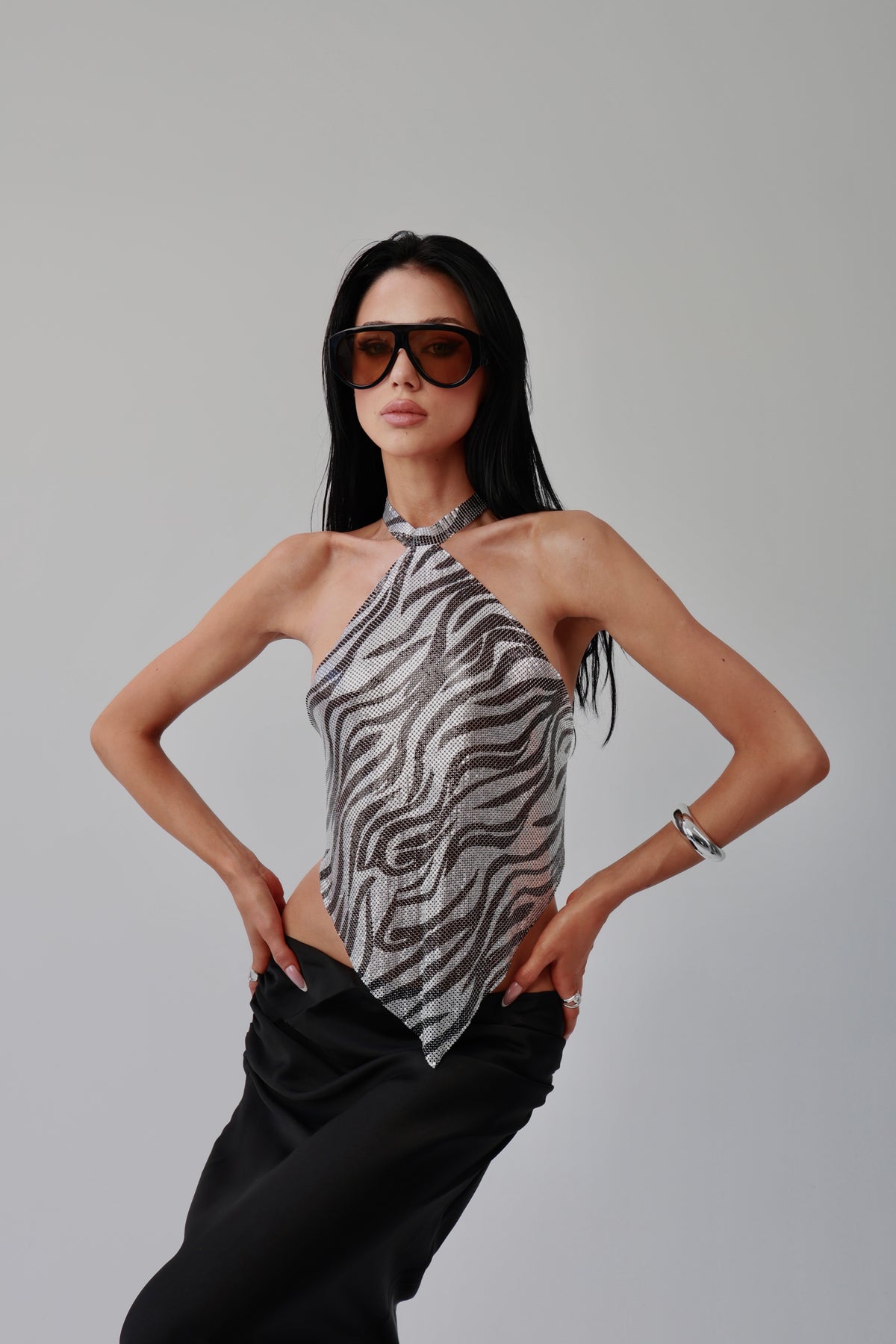 Zebra Shine Top